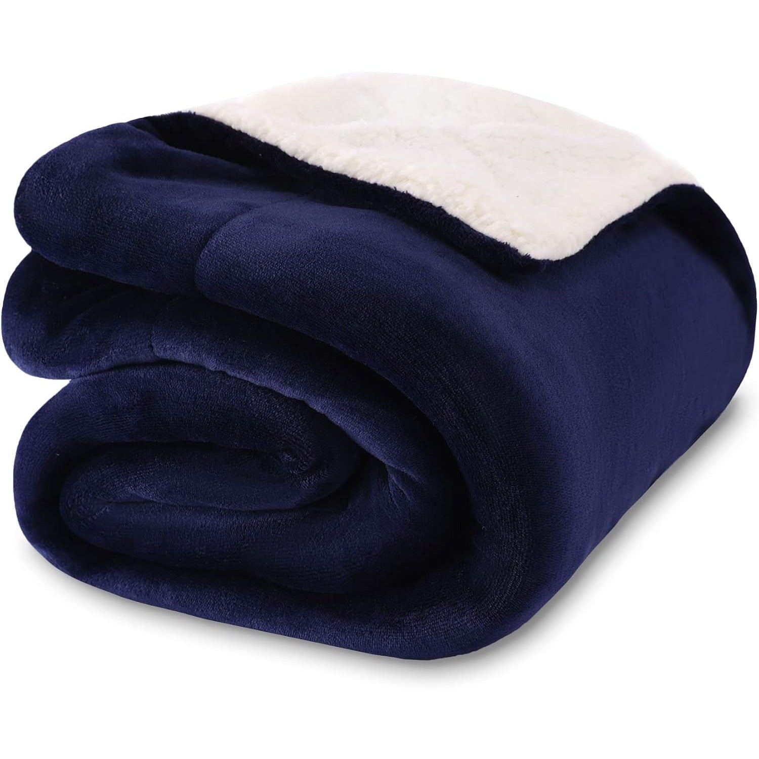 Thick Reversible Sherpa Blanket, Warm Soft Fleece Blanket for Bed, Winter Fuzzy Throw Blanket