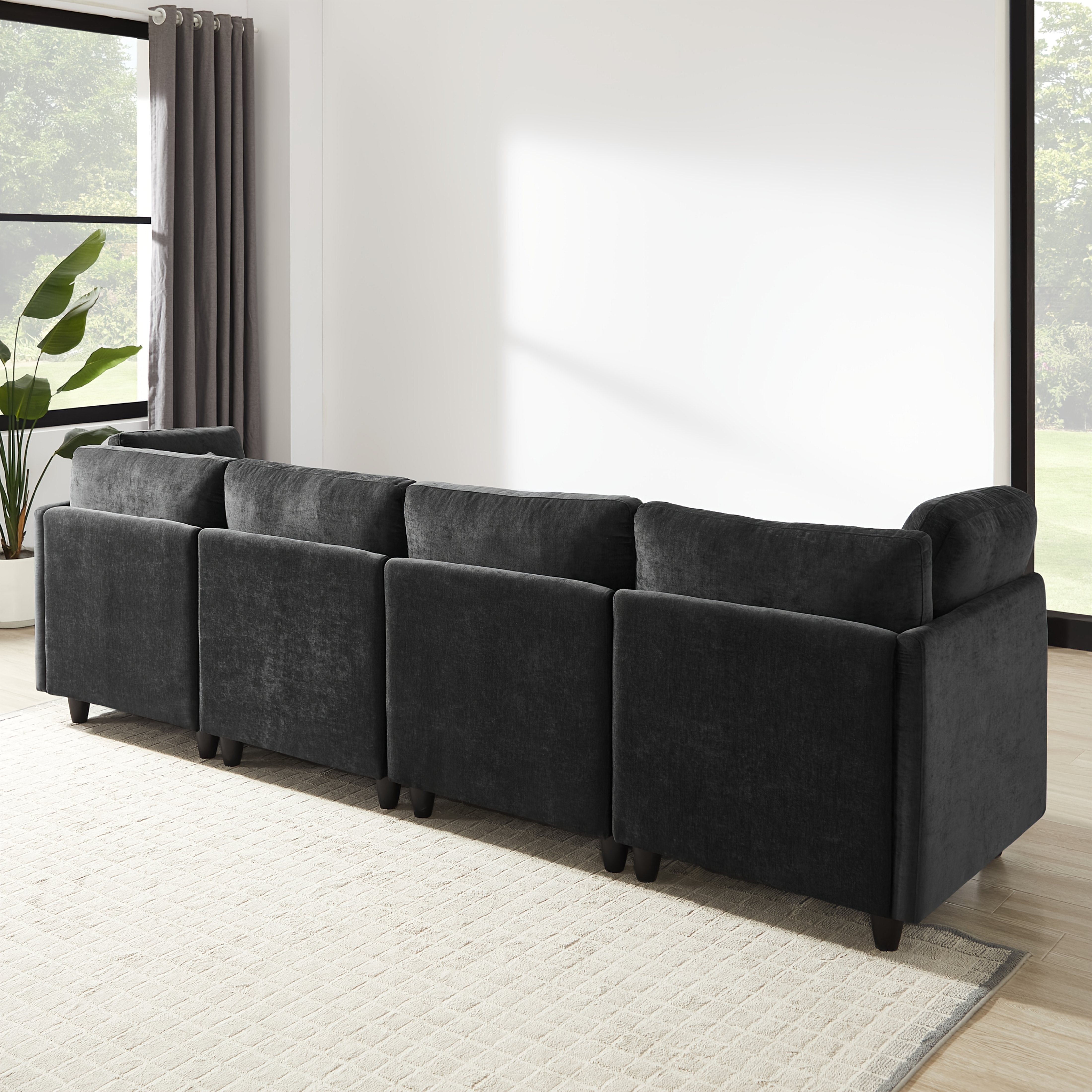 7-seater Upholstered Sectional Sofa, Freely Combinable In Various Shapes, Suitable for Living Room, Meeting Room, Dining Room And Bedroom