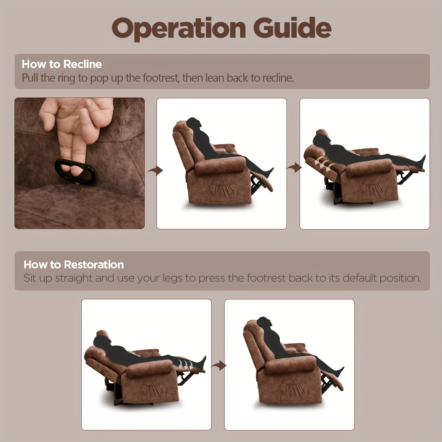 Manual RV Loveseat Recliner With Console/Cup Holders/Pockets - Reclining Sofa For Living Room And Home Theater Seating
