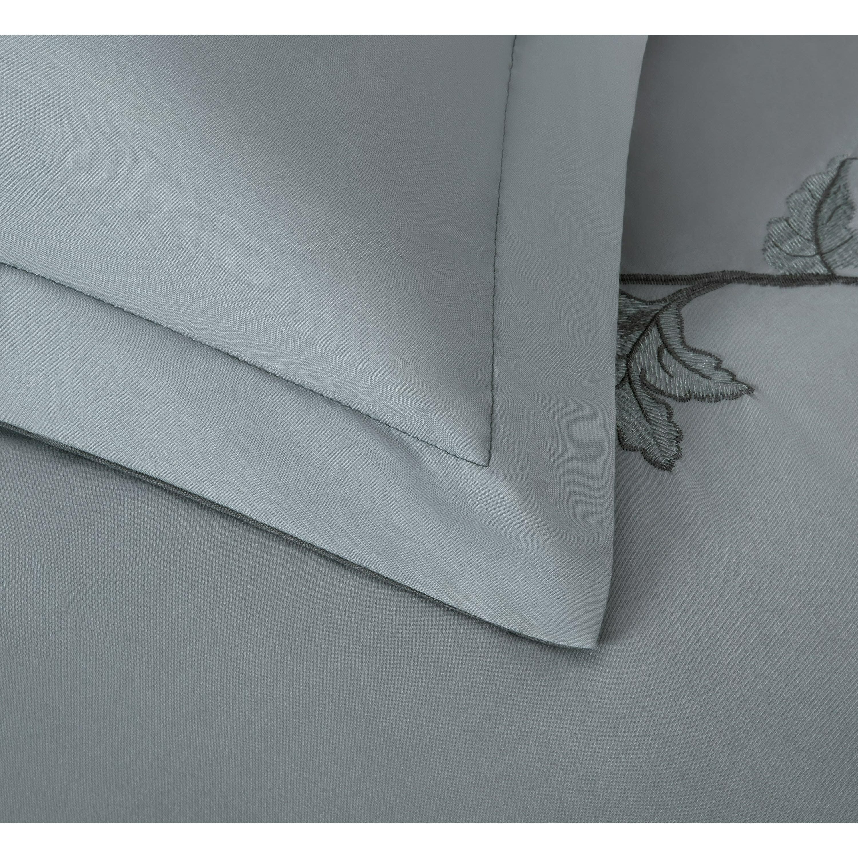 Vienna 7-Piece Embroidered Floral Comforter Set, California King/King/Queen/Full Sizes