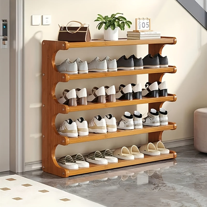 Practical Shelving Unit, Shoe Rack, Space-saving Design, Multi-layer Independent Storage Rack, Wood Grain Finish, Easy To Assemble, Self-supporting Cubic Shoe Storage Rack, Shelf, Suitable For Dormitories And Entrances, Easy