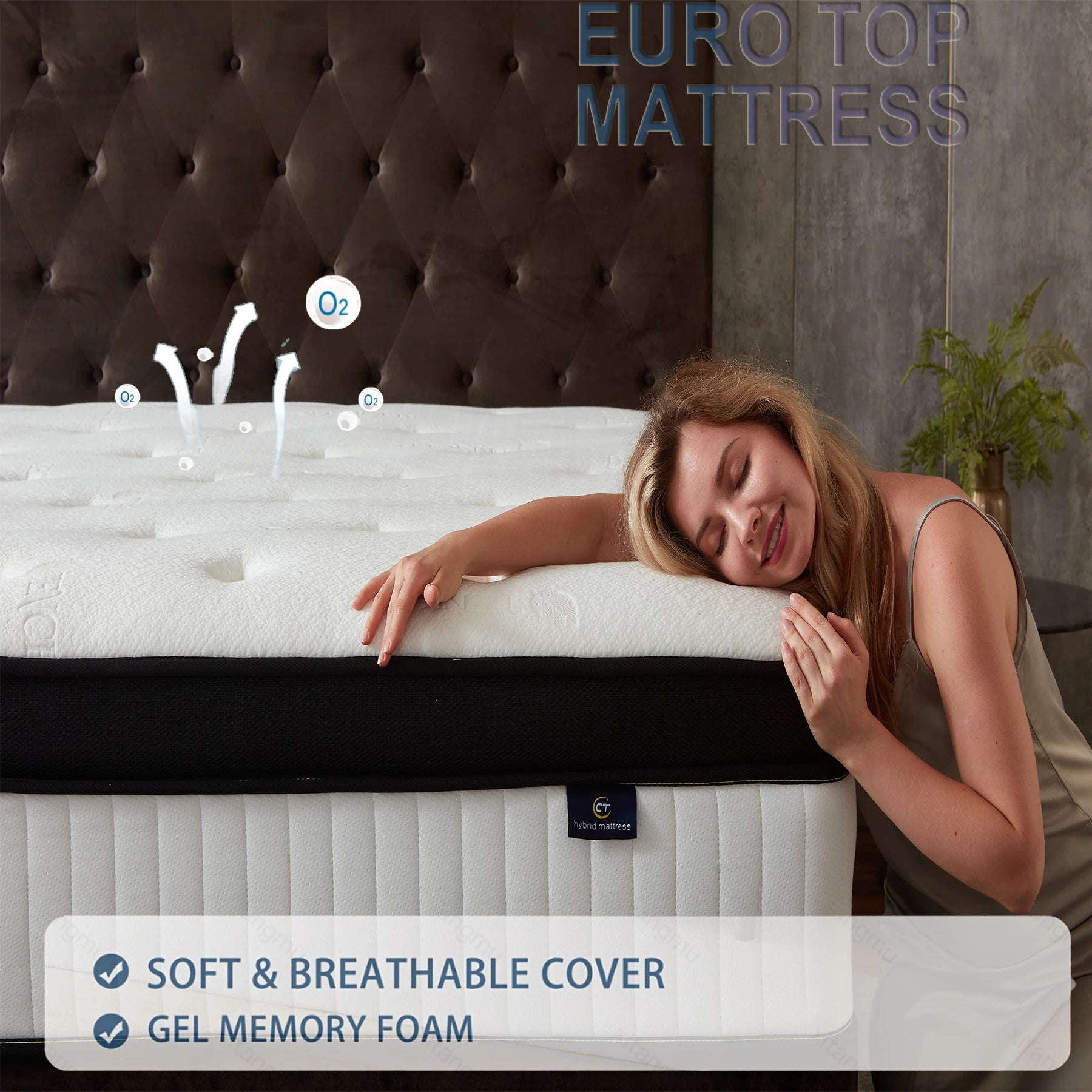 Queen Mattress 12in Hybrid Mattress, Medium Firm and Individually Pocket Springs Pressure Relief Mattress in Box