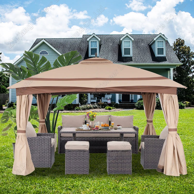 Waterproof & Sun-Resistant Dome Top Gazebo with Side Walls, 1-Piece MOQ
