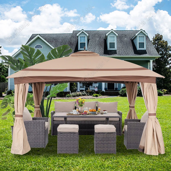 Waterproof & Sun-Resistant Dome Top Gazebo with Side Walls, 1-Piece MOQ
