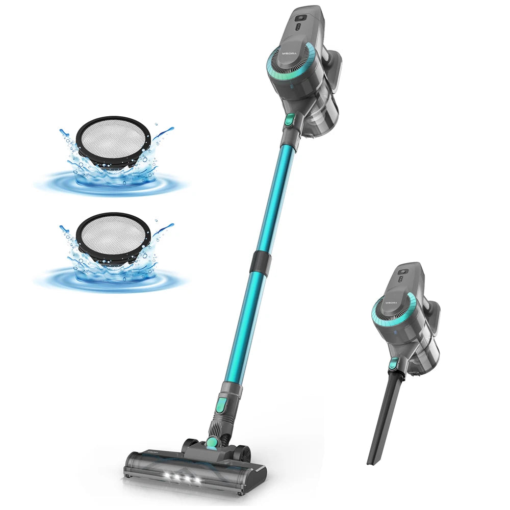 YISORA N300 Cordless Upright Vacuum Cleaner – 20KPa Powerful Suction, Ultra-Lightweight Stick Vacuum for Carpet, Hard Floor, Car & Pet Hair
