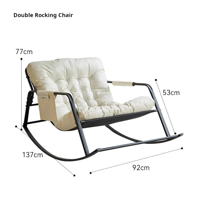 Balcony & Living Room Recliner Rocking Chair – Dual-Use Comfortable Leisure Chair for Home Relaxation