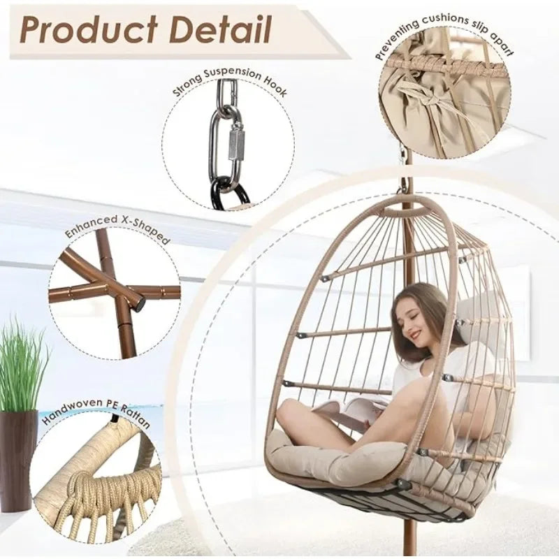 Hanging Egg Chair with Stand:
