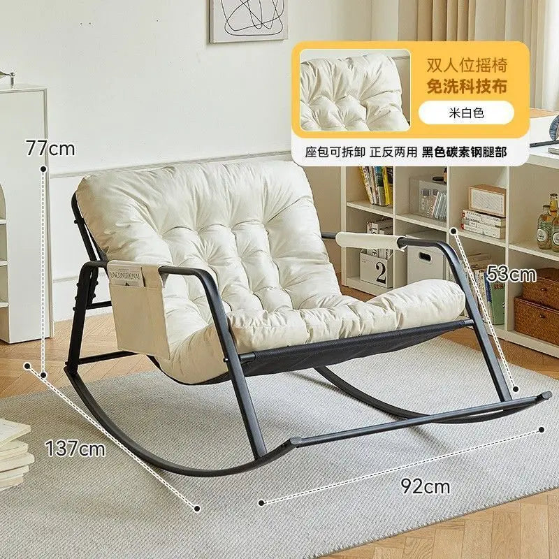Balcony & Living Room Recliner Rocking Chair – Dual-Use Comfortable Leisure Chair for Home Relaxation