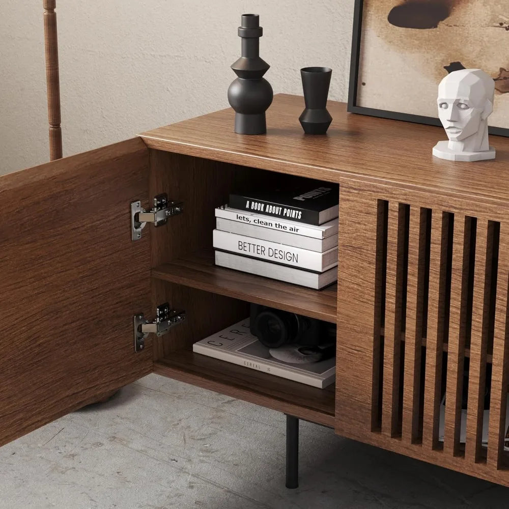 Napoli Wood TV Stand - Mid Century Entertainment Center