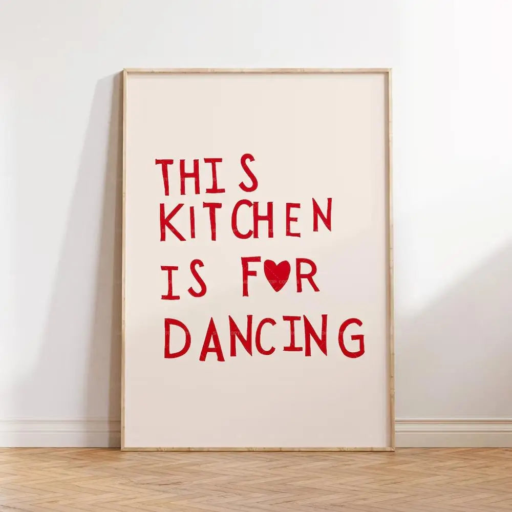 Minimalist Heart Black Chef Motivational Quotes  Wall Art Canvas