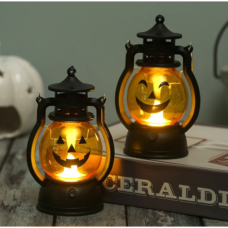 Halloween LED Hanging Pumpkin Lantern Light