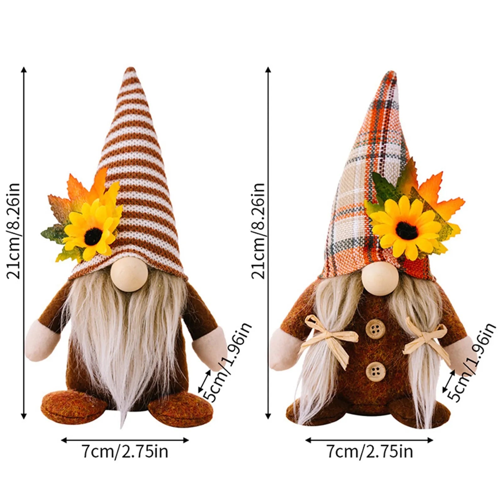 Fall Gnome Sunflower Maple Doll Harvest Dolls Ornaments