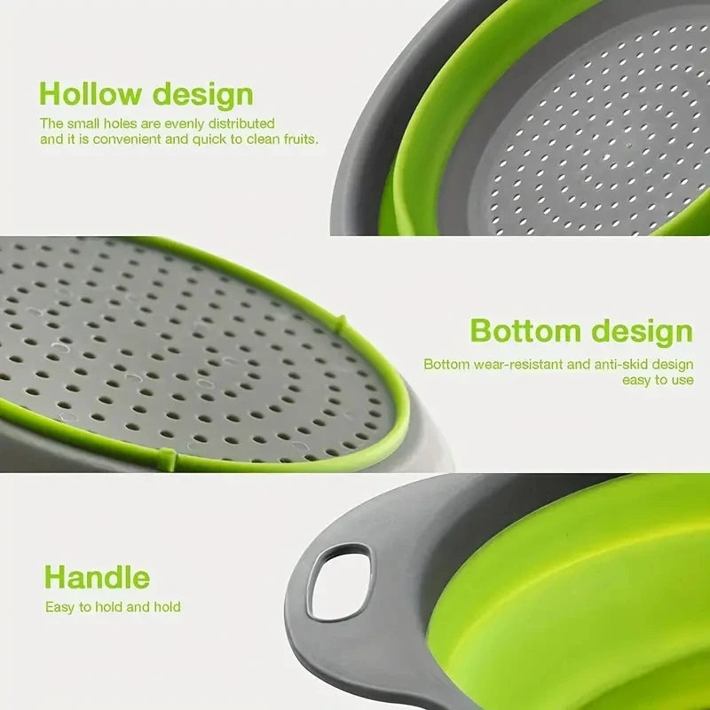 Space-Saving Silicone Colander