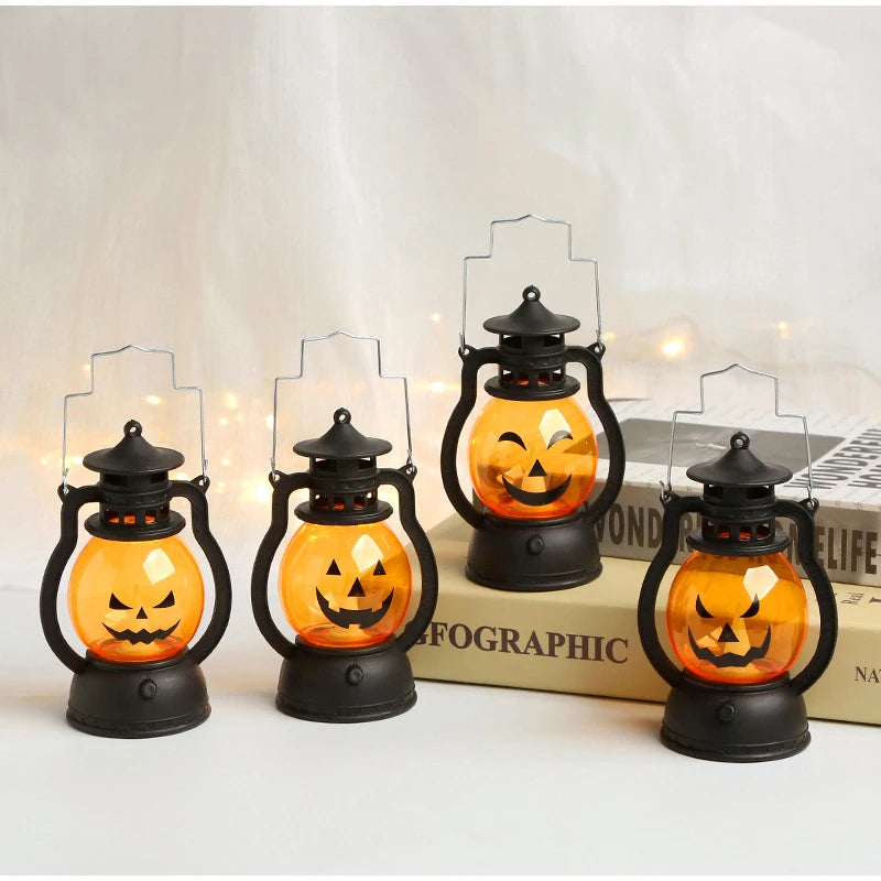 Halloween LED Hanging Pumpkin Lantern Light