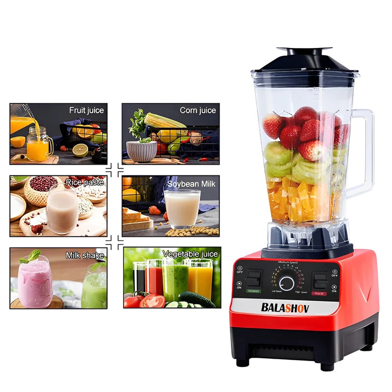 High-Power Stationary Mixer & Food Processor for Smoothies, Ice, and Juicing (BPA-Free)