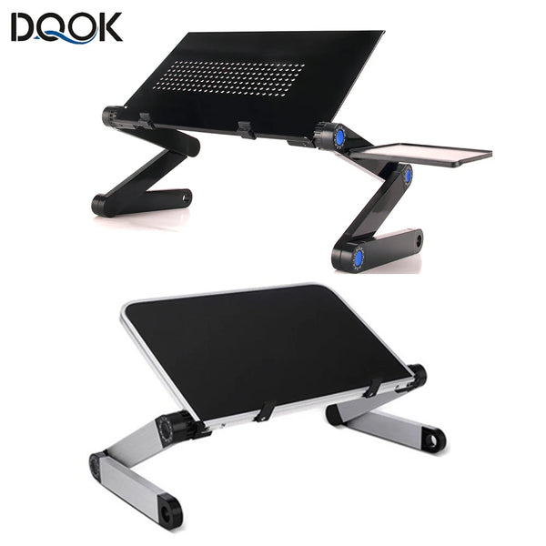Adjustable Aluminum Laptop Desk Stand with Mouse Pad