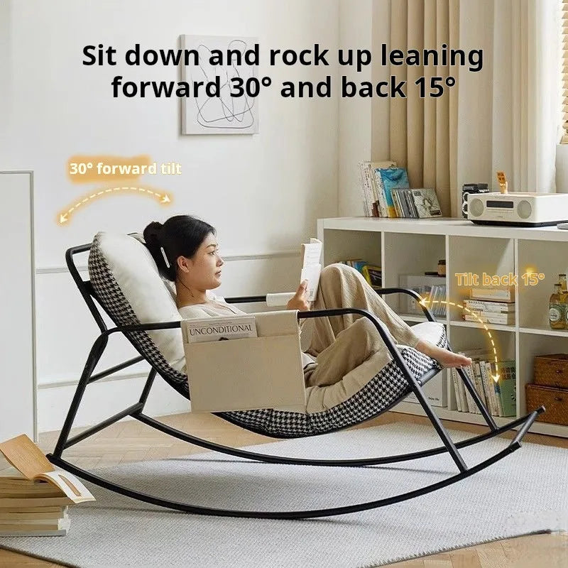 Balcony & Living Room Recliner Rocking Chair – Dual-Use Comfortable Leisure Chair for Home Relaxation