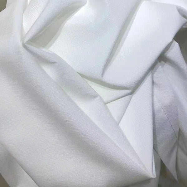 Asazal White Tulle Luxury Chiffon Curtains – High-Quality Thick Yarn Opaque Drapes for Bedroom & Living Room