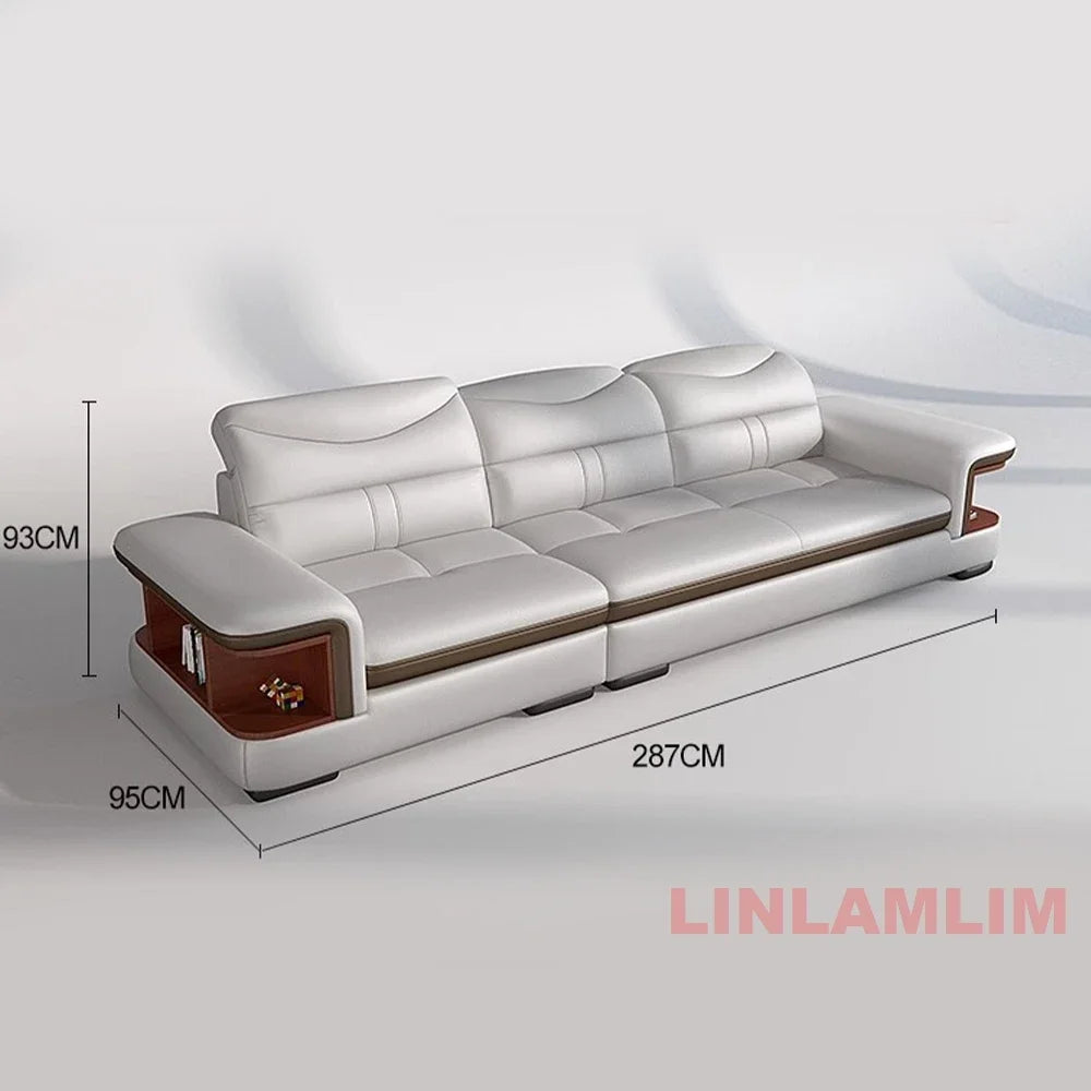 Modern L-Shaped Sectional Sofa with luxury features: