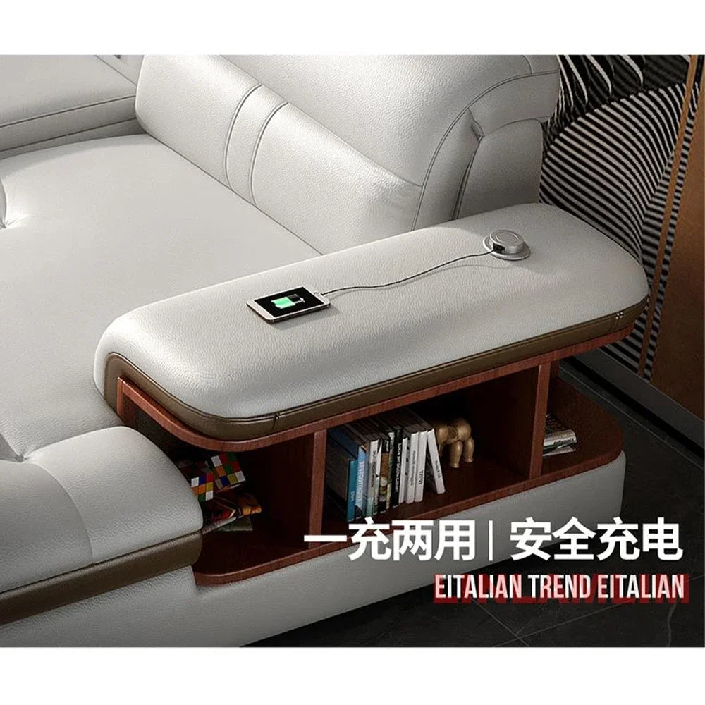 Modern L-Shaped Sectional Sofa with luxury features: