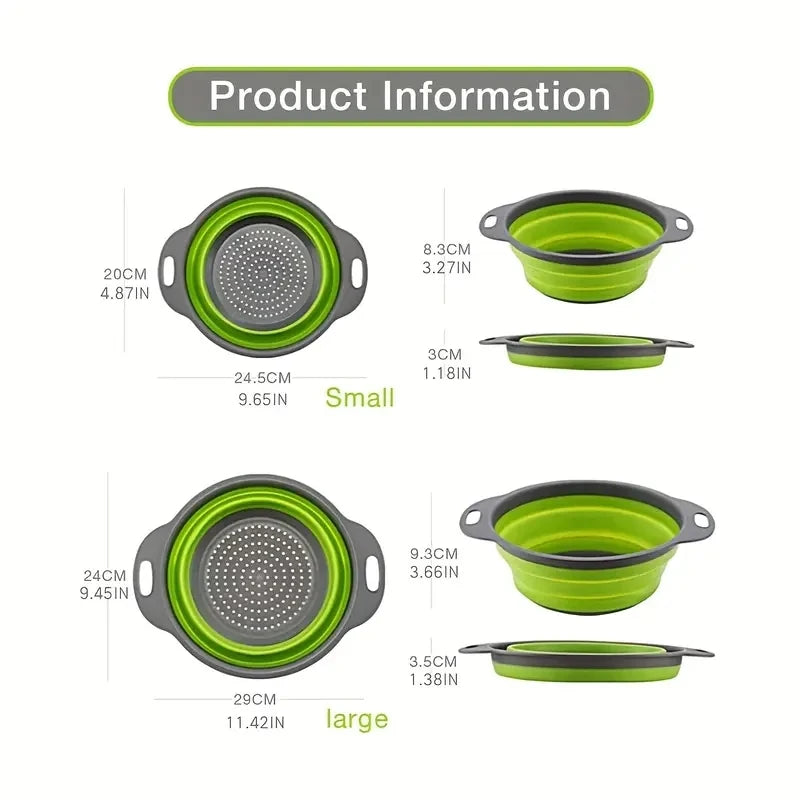 Space-Saving Silicone Colander