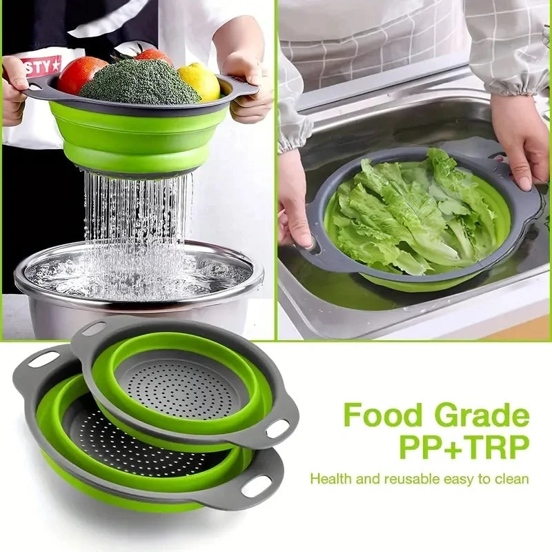 Space-Saving Silicone Colander