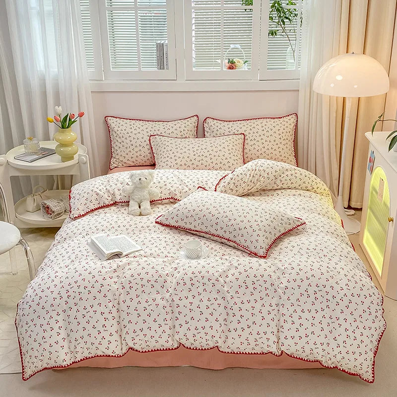 Soft Washed Cotton Duvet & Comforter Set with Pillowcases (Queen & King Sizes)