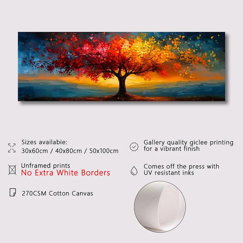 Abstract Extra-Large Tree of Life Canvas Poster