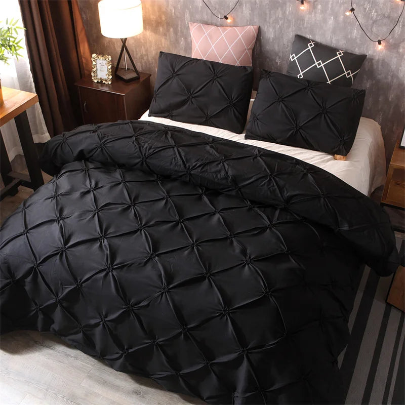 Queen 3-Piece Bedding Set – Gray Bed-in-a-Bag with Duvet Cover & Pillowcases (Comforter Not Included