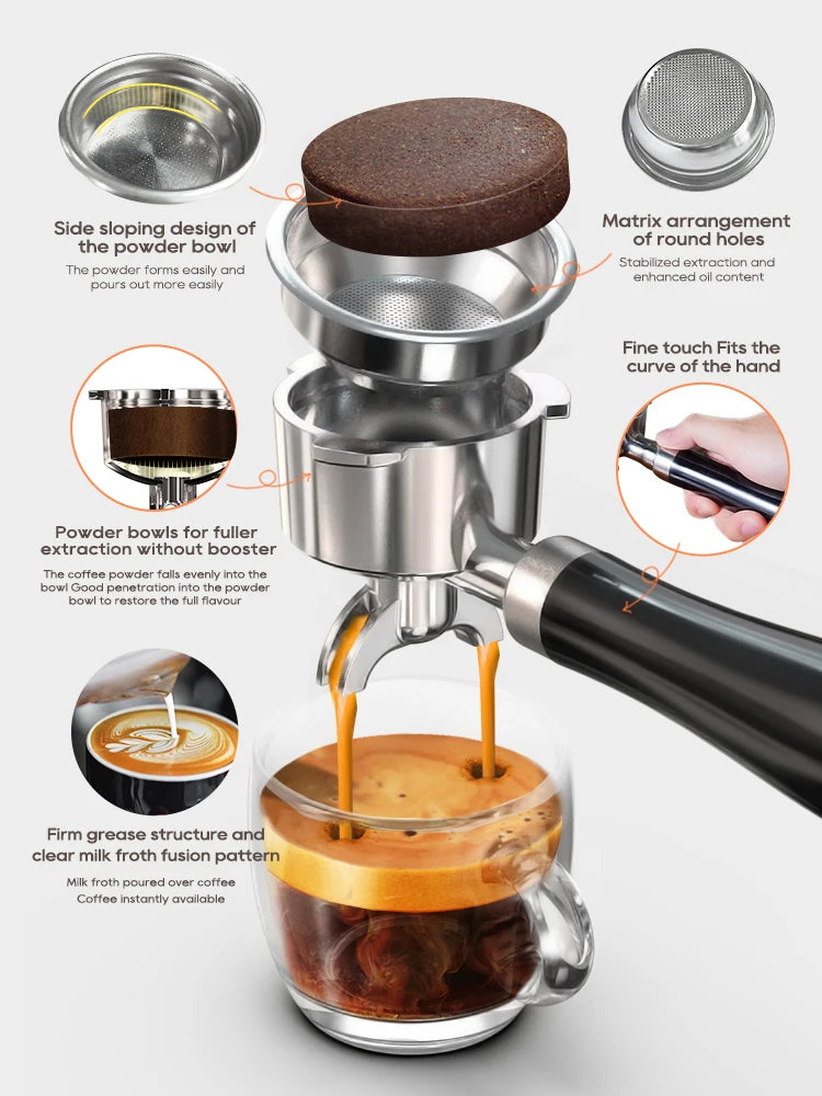 HiBREW 20-Bar Semi-Automatic Espresso Coffee Machine