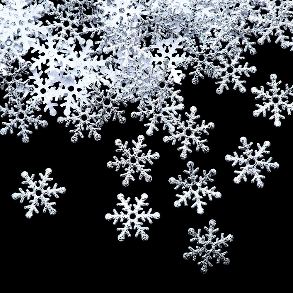 Christmas Snowflakes Confetti Xmas Tree Ornaments