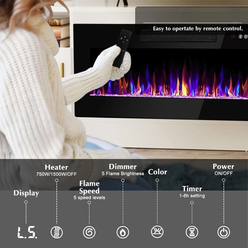 Fireplace TV Stand with 36-inch Fireplace: