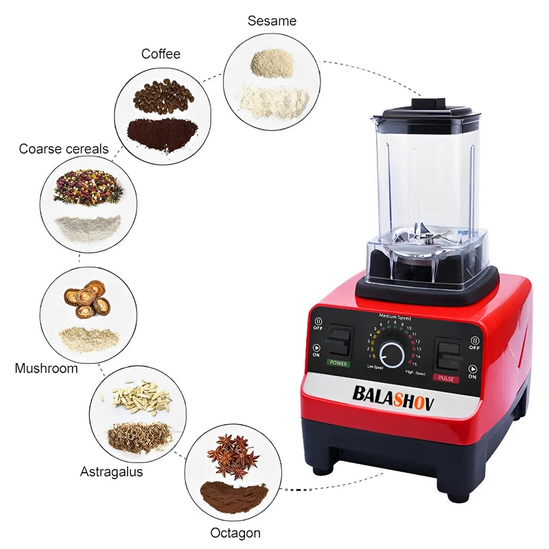 High-Power Stationary Mixer & Food Processor for Smoothies, Ice, and Juicing (BPA-Free)