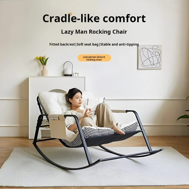 Balcony & Living Room Recliner Rocking Chair – Dual-Use Comfortable Leisure Chair for Home Relaxation