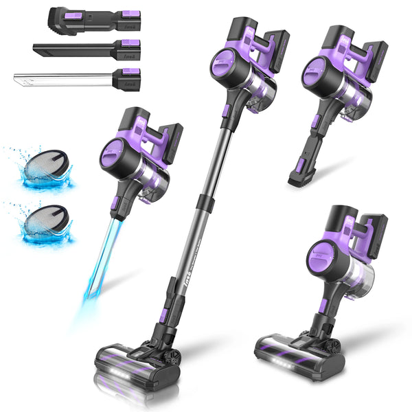 INSE S10 Cordless Vacuum Cleaner, 6-in-1 Stick Vacuum with 45Kpa Powerful Suction, Max 50 Min Runtime Rechargeable Battery