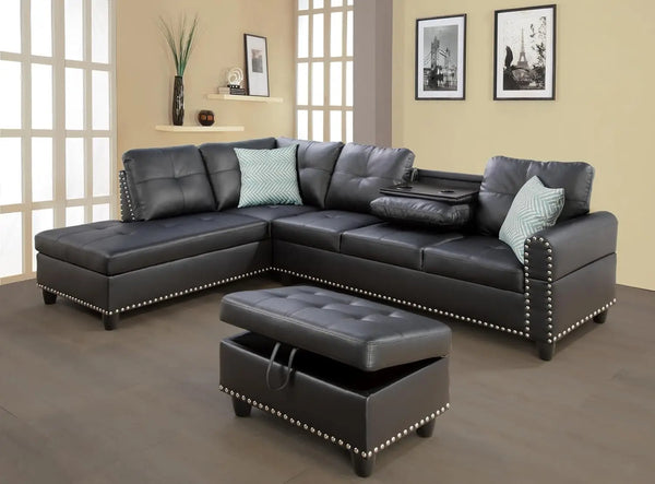 Sectional Sofa Couches for Living Room, 98" L Shaped Couch | Modern 4-Seaters Living Room Furniture Sets with, Customized