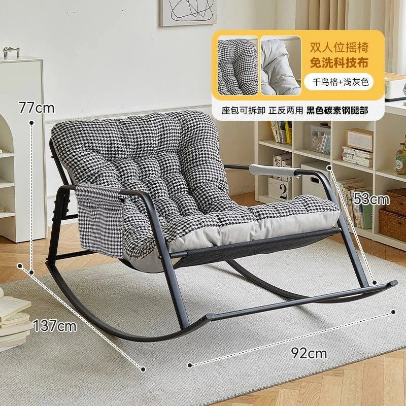 Balcony & Living Room Recliner Rocking Chair – Dual-Use Comfortable Leisure Chair for Home Relaxation