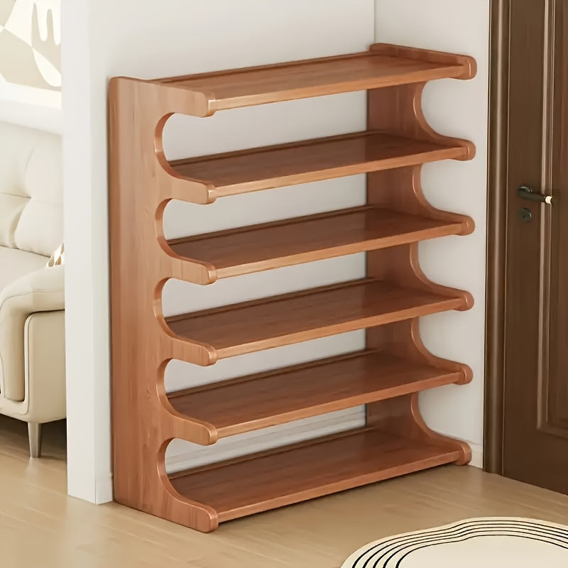 Practical Shelving Unit, Shoe Rack, Space-saving Design, Multi-layer Independent Storage Rack, Wood Grain Finish, Easy To Assemble, Self-supporting Cubic Shoe Storage Rack, Shelf, Suitable For Dormitories And Entrances, Easy