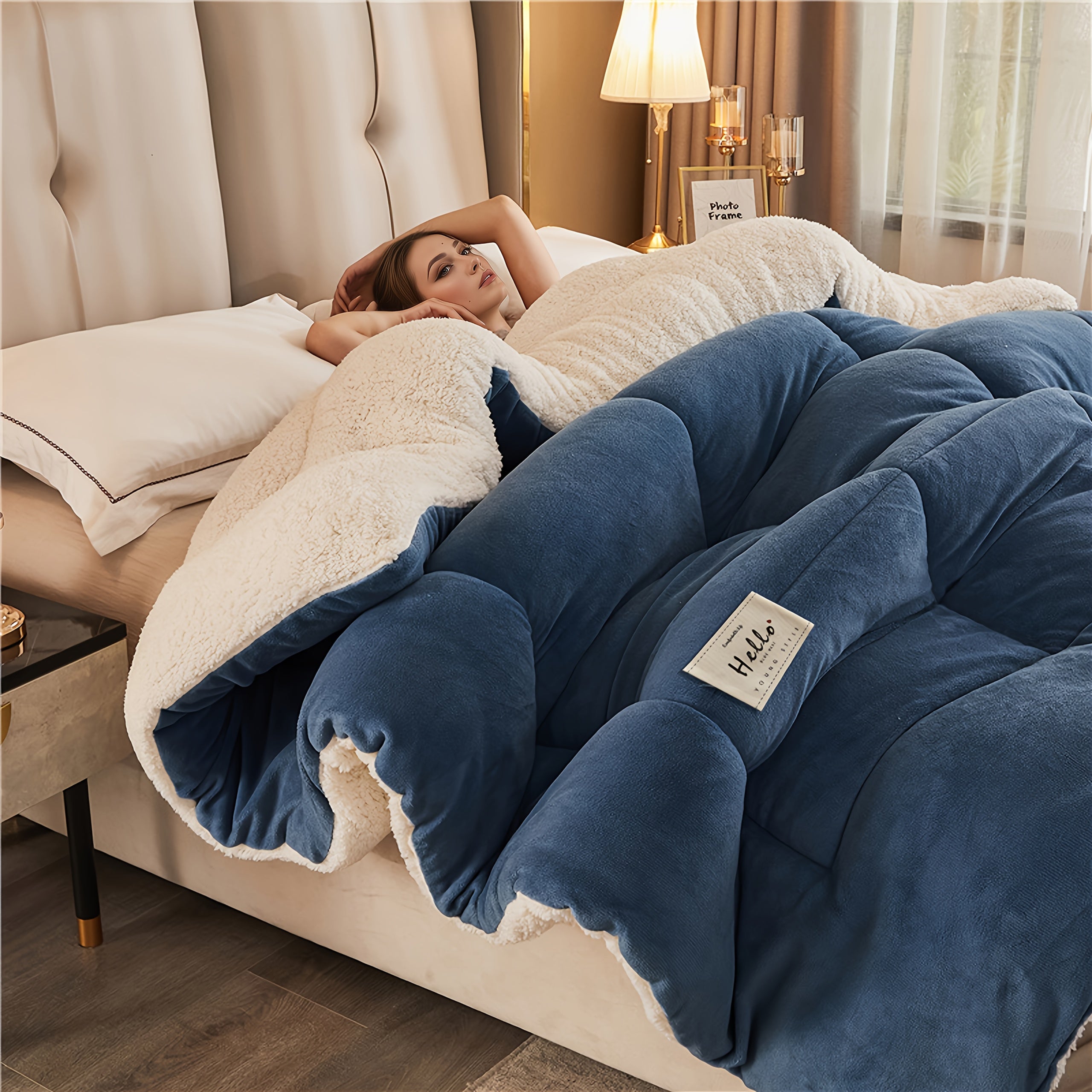 Winter Velvet Checkered Thick Quilt – Ultra-Soft, Warm, and Comfortable All-Season Blanket for Home, Hotel, or Car (Available in 5 Sizes, Machine-Washable)