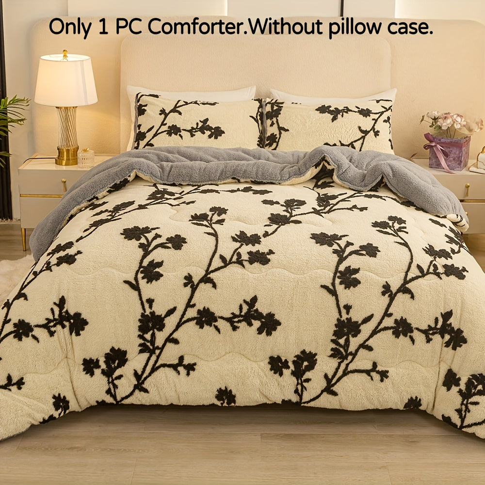 winter milk velvet comforter, thick warm blanket, anti-static bedding, heavyweight comforter, cozy soft blanket, cold weather bedding, plush winter blanket, twin full queen king cal king sizes, luxury warm comforter, soft velvet bedspread